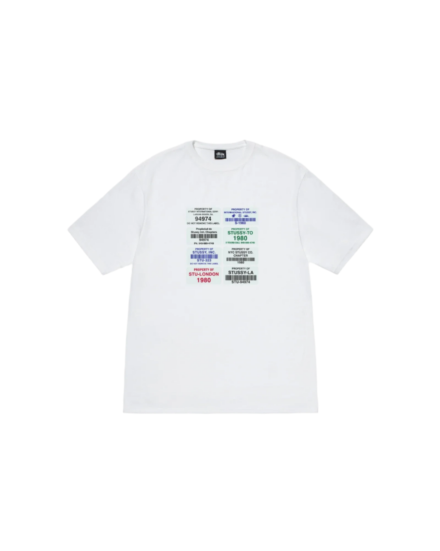 Stussy White Codes tee