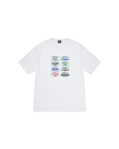 Stussy White Codes tee