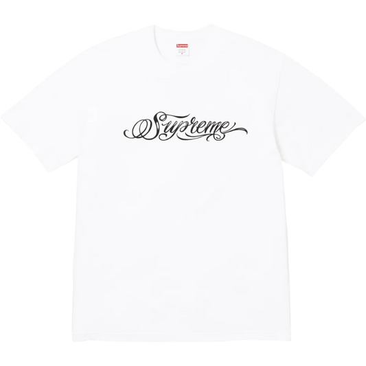 Supreme White Script tee