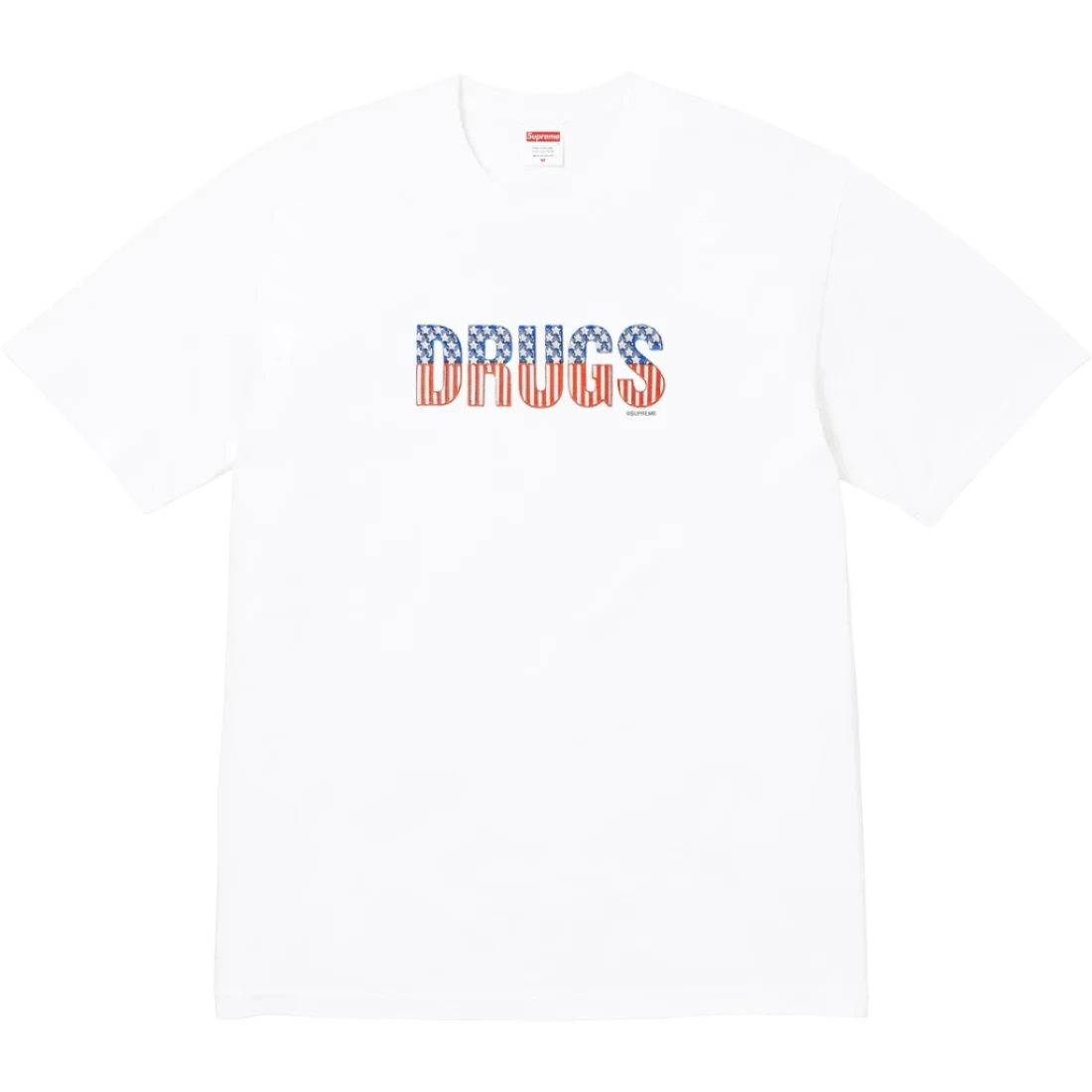 Supreme White Black Drugs tee