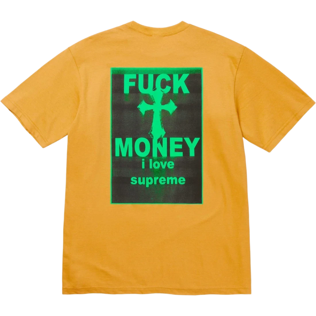 Supreme Yellow Fuck Money tee