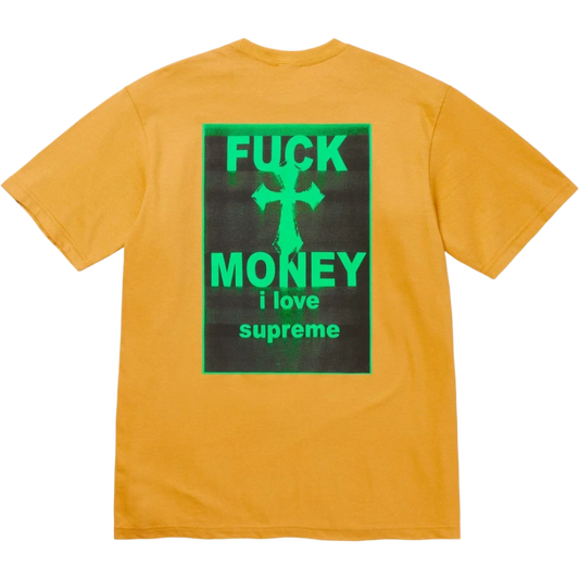 Supreme Yellow Fuck Money tee