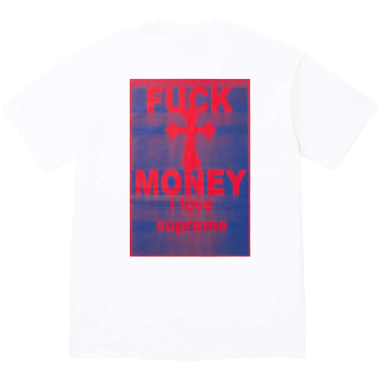 Supreme White Fuck Money tee