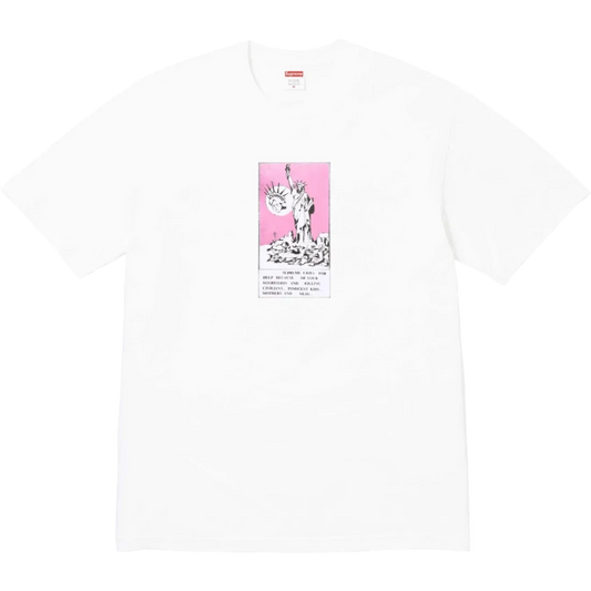 Supreme White Liberty tee