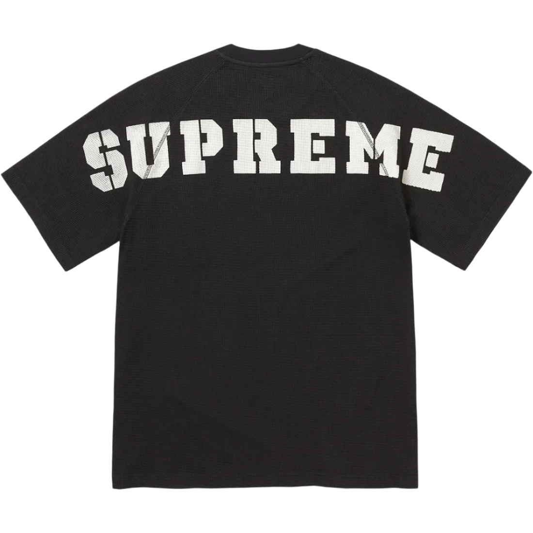 Supreme Black Stencil Thermal tee